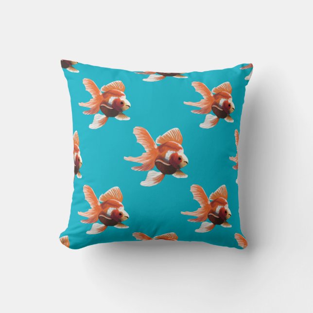 Oreiller à lancer personnalisé Motif de poisson ro (Recto)