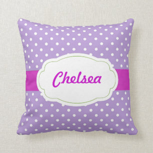 Oreiller à lancer personnalisé Pointe Polka