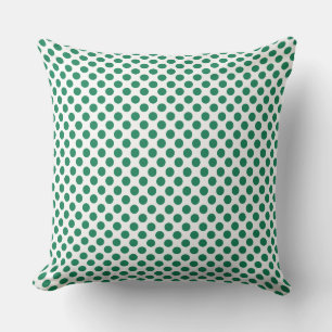 Oreiller à lancer Pois vert émeraude sur mesure