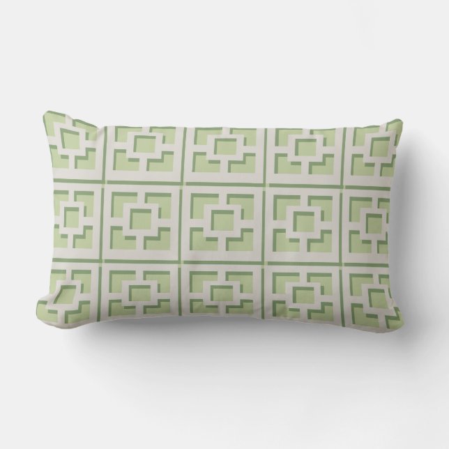 Oreiller à lancer Retro Green Trellis (Recto)