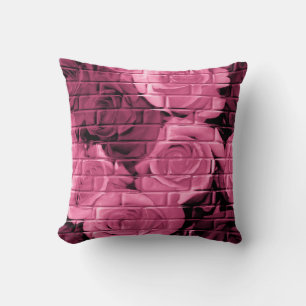 Oreiller à lancer Rose en brique 10-Plum-Carré