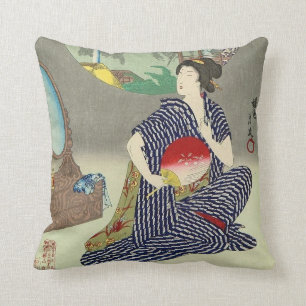Oreiller à lancer traditionnel japonais Geisha Cu