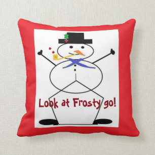 Oreiller à l'housse de polyester "Frosty the Snowm