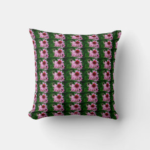oreiller à motif de fleur d'échinacée rose