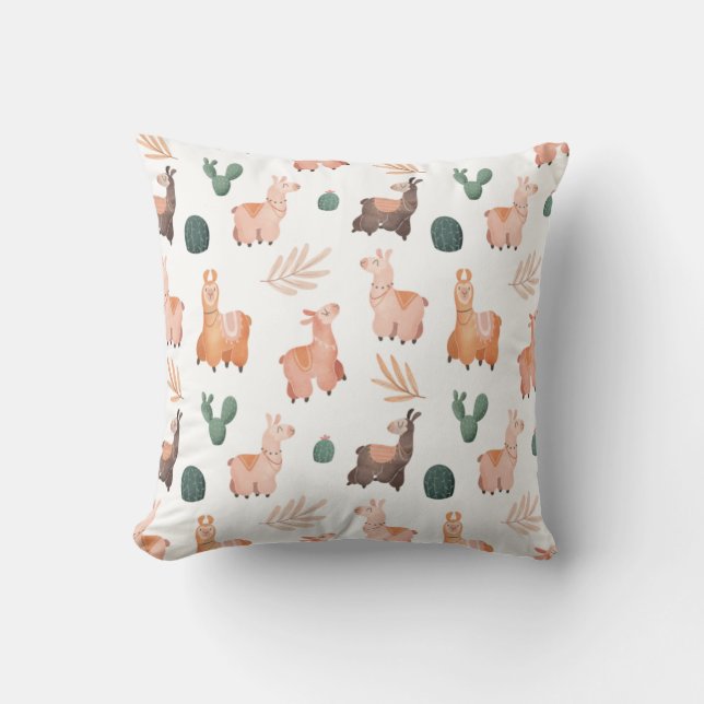 Oreiller à motif lama (Recto)