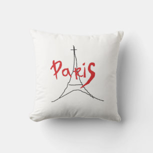 Oreiller à Thon Rouge Paris élégant / Coussin