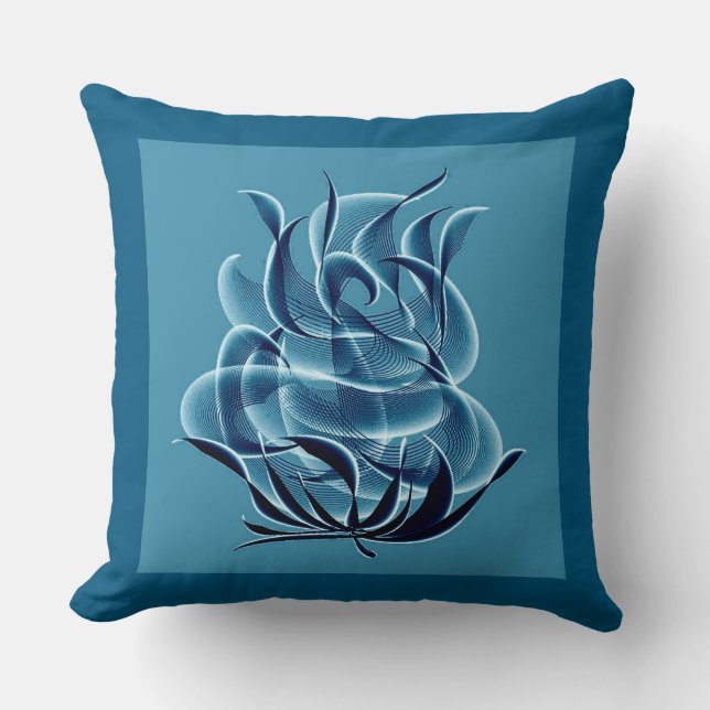 Oreiller Abstrait Rose bleu (Recto)