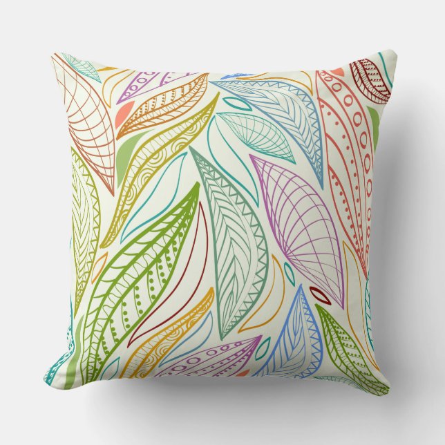 Oreiller accent feuilles (Recto)