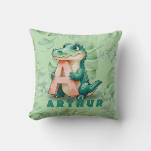 Oreiller Alligator – Lettre de la Jungle A – Nom p