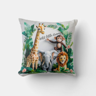 Oreiller Animaux Sauvages de la Jungle – Petit Rêv