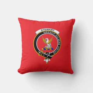 Oreiller au badge et devise du clan Royal Stewart