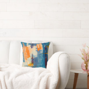 Oreiller bleu Abstrait