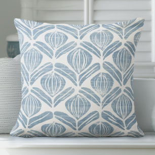 Oreiller bleu clair et blanc