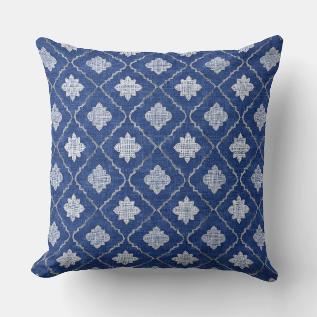 Oreiller Bleu Décoratif (Recto)