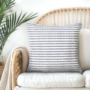 Oreiller bleu indien blanc