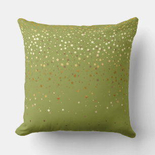 Oreiller carré Petite Golden Stars Olive