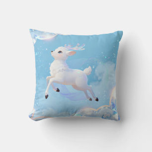 Oreiller Cerf Volant Magique - Design Pastel Rêveu