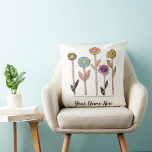 Oreiller - Cinq Fleurs Simples