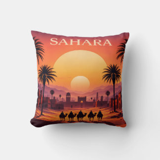 Oreiller Coucher de soleil du désert du Sahara