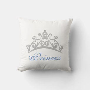 Oreiller Couronne de Princesse Bleu et Blanc