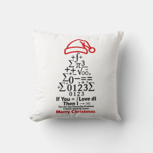 Oreiller d'arbre de Noël de maths - Cadeau romanti
