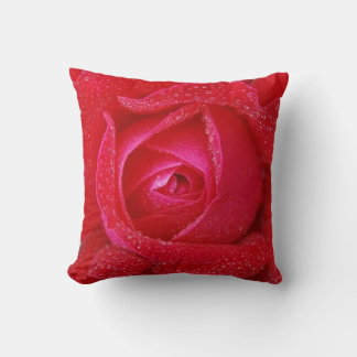 Oreiller d'art élégant à la rose florale vintage