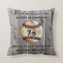 Oreiller de baseball personnalisé pour l'entraîneu