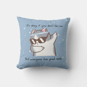 Oreiller de chat drôle et impertinent