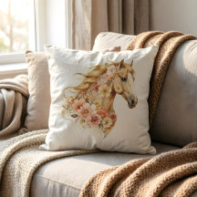 Oreiller de cheval floral Bohème décoration équest