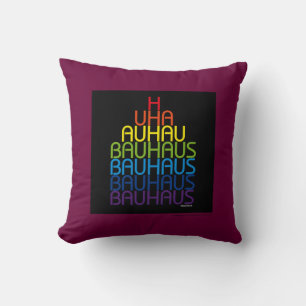 Oreiller de conception de caractères Bauhaus Rainb