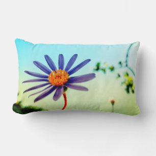 Oreiller de Coussin de Fleur de Marguerite Bleue H