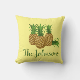 Oreiller de décoration de maison Jaune Ananas Trop