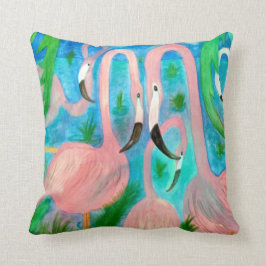 Oreiller de fête flamant rose