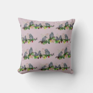 Oreiller de fête pour perroquet gris africain (ros