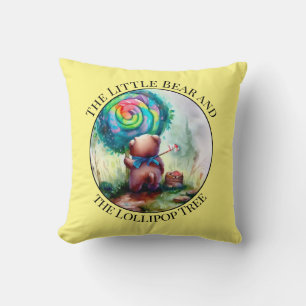 Oreiller de jet coloré pour la nurserie ourson à l