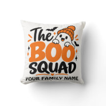Oreiller de jet Halloween personnalisé The Boo Squ