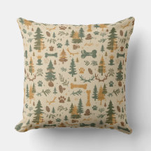 Oreiller de jet rustique Woodland – Animal de comp
