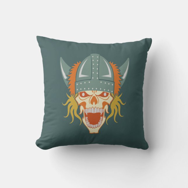 oreiller de jeton personnalisé VIKING crâne (Recto)