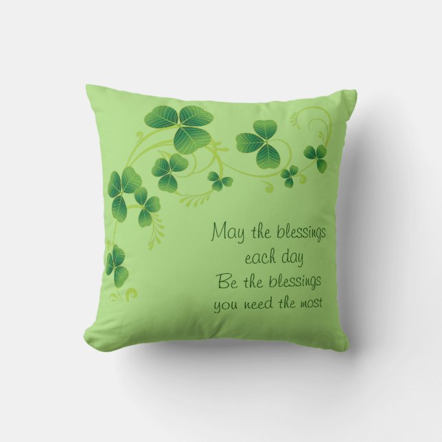 Oreiller de la Saint-Patrick - Que les Bénédiction (Recto)