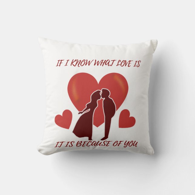 Oreiller de la Saint-Valentin romantique (Recto)