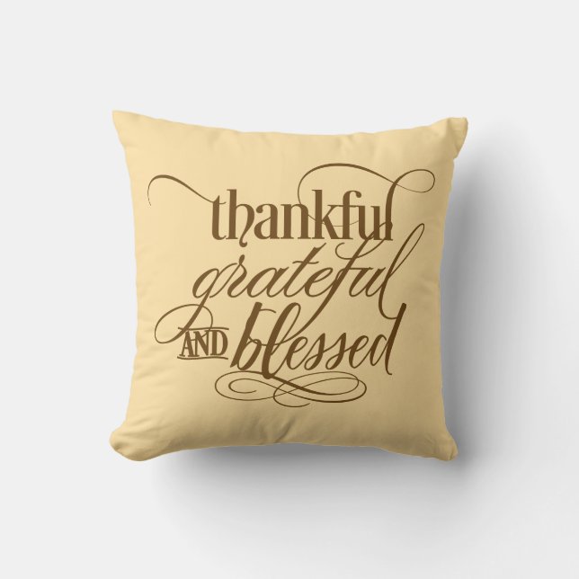 Oreiller de lancer de gratitude (Recto)