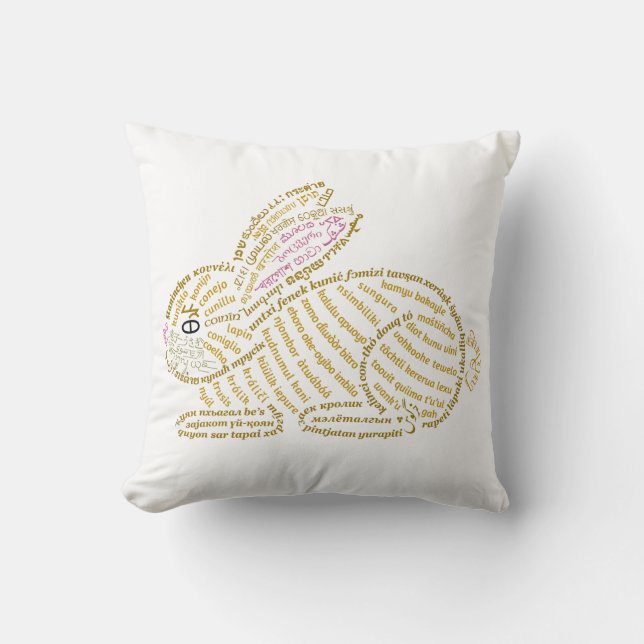 Oreiller de lapin Wor(l)d (Recto)