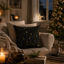 Oreiller de luxe à motif Nuit étoilée