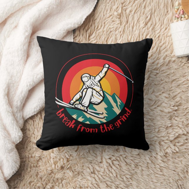 Oreiller de montagne de ski (Couverture)