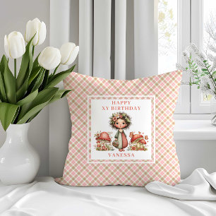 Oreiller de naissance Fleurs roses de fée mignonne