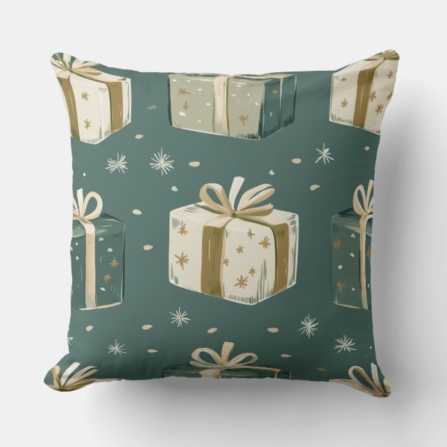 Oreiller de Noël - Décor Festif (Recto)