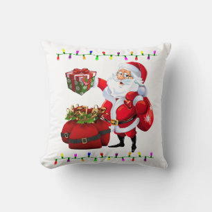 Oreiller de Noël, lumières Père Noël