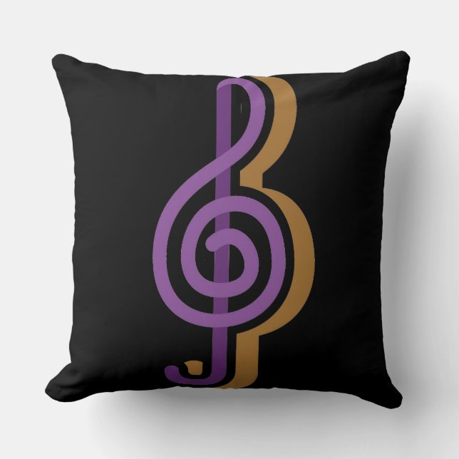 Oreiller de note de musique musicale (Recto)