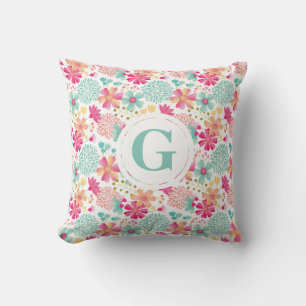 Oreiller de Nursery à motif floral Lettre pour béb