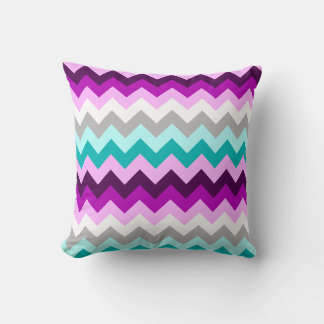 Oreiller décoratif à chevrons violet blanc sarcell